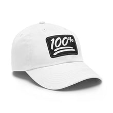 Load image into Gallery viewer, 100% Emoji Leather Patch Dad Hat
