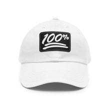 Load image into Gallery viewer, 100% Emoji Leather Patch Dad Hat
