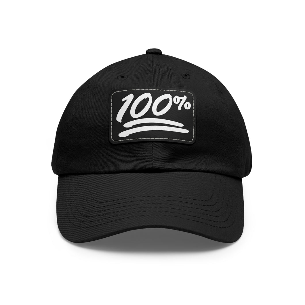 100% Emoji Leather Patch Dad Hat